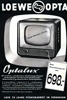 Technics: advertising, television set, Loewe Opta, advertisement