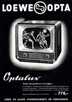 Technics: advertising, television set, Loewe Opta, advertisement