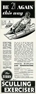 Sculling: Advert for Terry's exerciser for men 1933