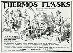 Flasks: Advert for Thermos flasks WW1