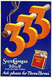 Tipped: Advertisement for Three Threes cigarettes