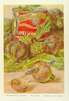 Tinned: Advertisement for tinned artichokes