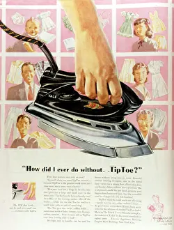 Ironing: Advertisement for the Tip Toe iron