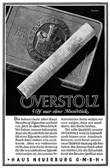 Neuerburg: advertising, tobacco, cigarettes, Overstolz