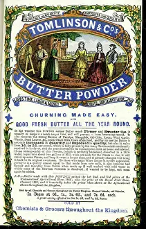1869: Advert, Tomlinson & Co's Butter Powder