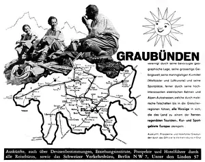 Graubuenden: advertising, tourism, Graubuenden, advert, June