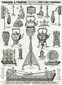 Manufactures: Advert for Townshend - Thompson, household brassware 1888