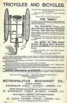 Bicycles: Advertisement, Tricycles and Bicycles