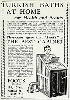 Vapour: Advert for Turkish baths at home 1932