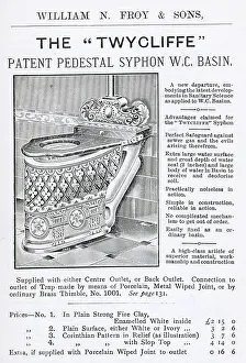 Sanitary: Advert for Twycliffe ornate toilet