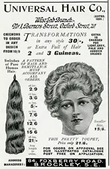 Additions: Advert for Universal hair extensions 1915