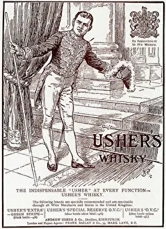 Appointment: Advert for Usher's Whisky by Bernard Partridge 1912