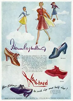 Sensible: Advert for Vani-tred shoes 1941