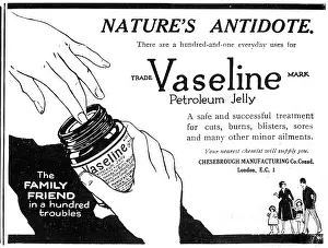 Ointment: Advertisement for Vaseline petroleum jelly, 1922