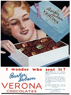 Assortments: Advert for Verona chocolates 1929