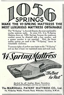 Bedding: Advert for Vi-spring Mattress 1928