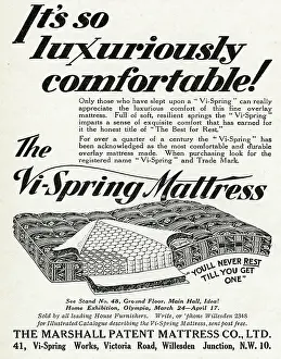 Bedding: Advert for Vi-spring Mattress 1930