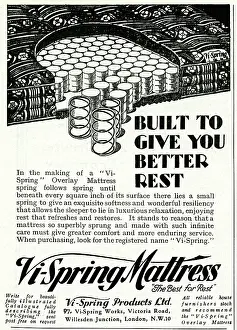 Coils: Advert for Vi-Spring Mattress 1931