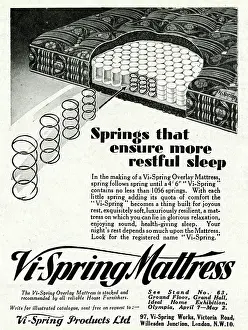 Coils: Advert for Vi-Spring Mattress 1931