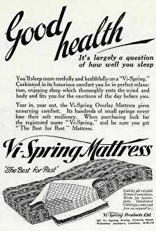 Coils: Advert for Vi-spring Mattress 1931