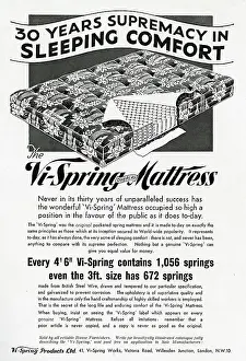 Bedding: Advert for Vi-spring Mattress 1935