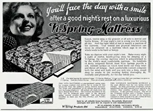 Coils: Advert for Vi-spring Mattress 1938