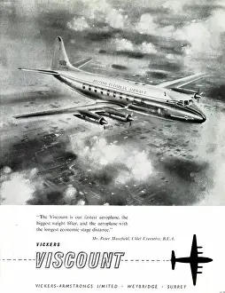 Flown: Advert, Vickers Viscount, BEA