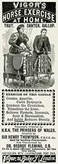 Claims: Advert for Vigor's exercise horse at home 1895