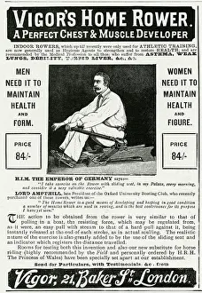 Vigors: Advert for Vigor's home rower 1895