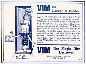 Polisher: Advert for Vim cleaning product 1910