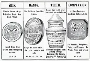 Soaps: Advert for Vinolia Soap 1906