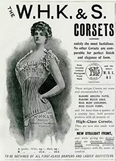 Fronted: Advert for W. H. K. & S. corsets 1901