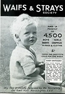 Appeal: Advert, Waifs and Strays Society Fundraising Appeal