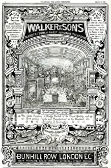 Bunhill: Advert, Walker & Sons, Bunhill Row, London