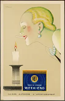 Frenchwoman: Advertisement for Week-End cigarettes