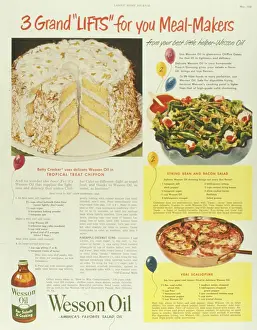 Bacon: Advertisement for Wesson Oil, for cooking and baking