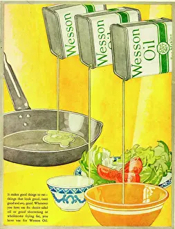 Pour: Advert, Wesson Oil for cooking and salads