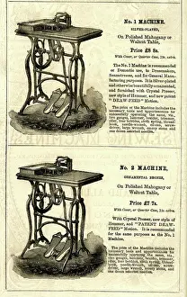 Mahogany: Advert, Wheeler & Wilson's Sewing Machines