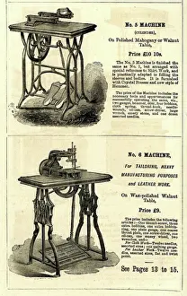 Mahogany: Advert, Wheeler & Wilson's Sewing Machines