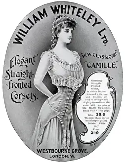 Fronted: Advert for Whiteley women's corset 1906