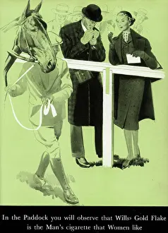 Paddock: Advert for Will's Gold Flake cigarettes 1938