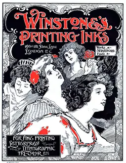 Lithography: Advert, Winstone's Printing Inks, London