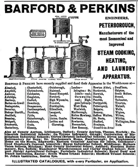 Institutional: Advertisement for workhouse kitchen equipment