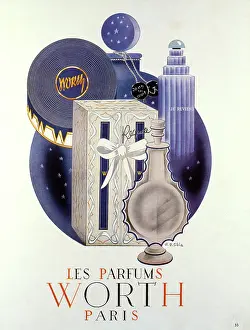 Perfumes: Advertisement for Worth perfumes, Paris