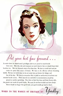 Housekeeping: Advert, Yardley cosmetics, WW2