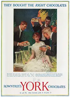 Suitor: Advert for York chocolates advertisement, 1927