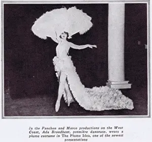 Broadbent: Ada Broadbent wearing an exotic plumed and feathered