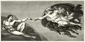 Creates: ADAM CREATED BY GOD