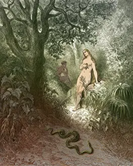 Satan: Adam and Eve and Snake by Dore