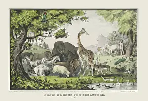 Naming: Adam naming the creatures in the Garden of Eden